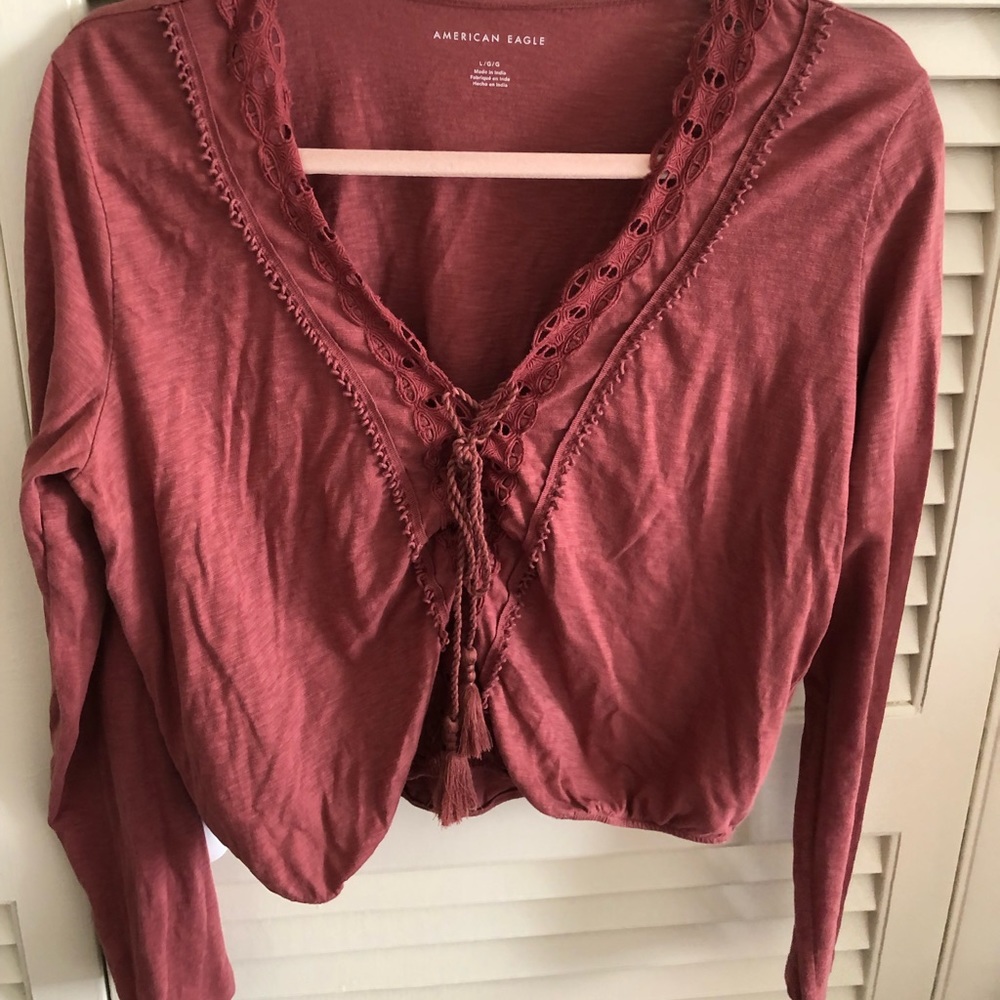 Mauve cropped top only worn once